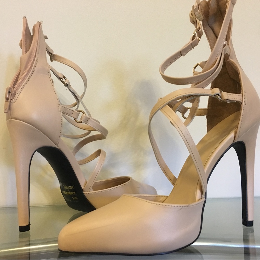 Pointed Toe Strappy Heel