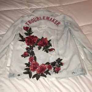 Fashion Nova "Trouble Maker" Oversized Jean Jacket