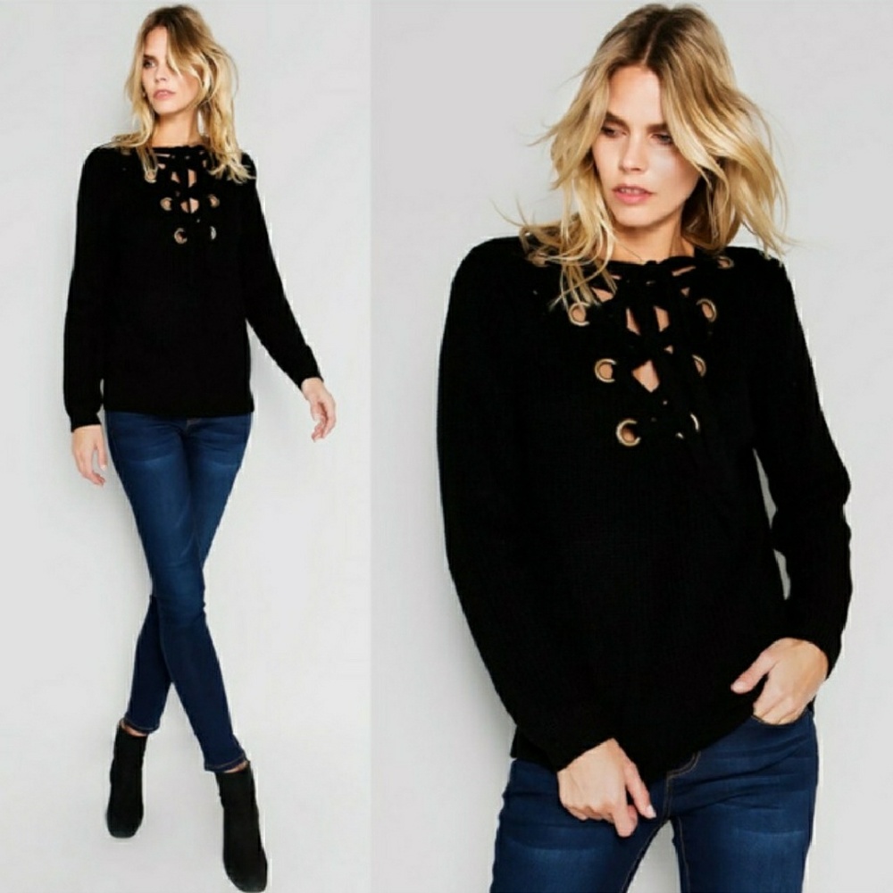 Lace up sweater - Picture 2 of 5