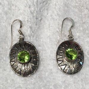 Sterling silver Peridot Earrings
