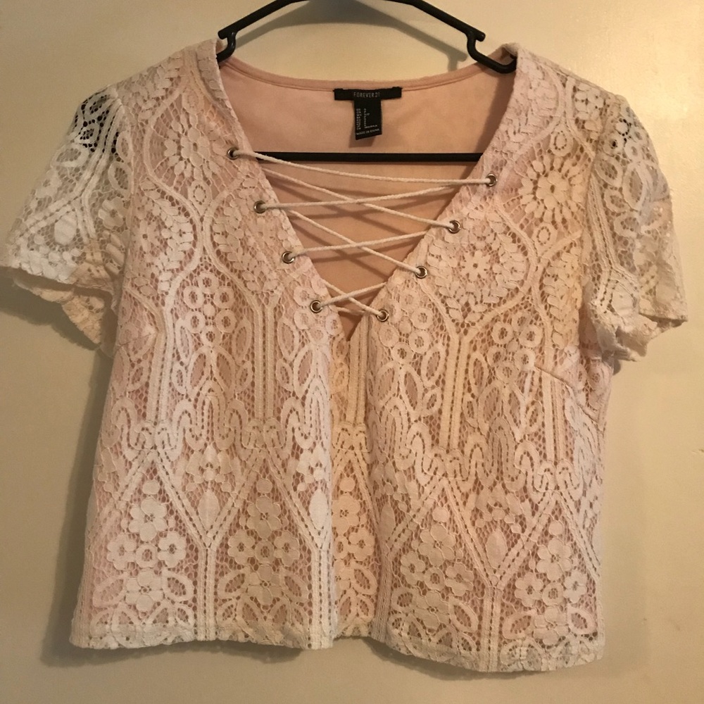 Lace crop top