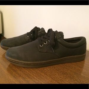 Dr Marten Black Leather Canvas Mason Shoes M 8 W9