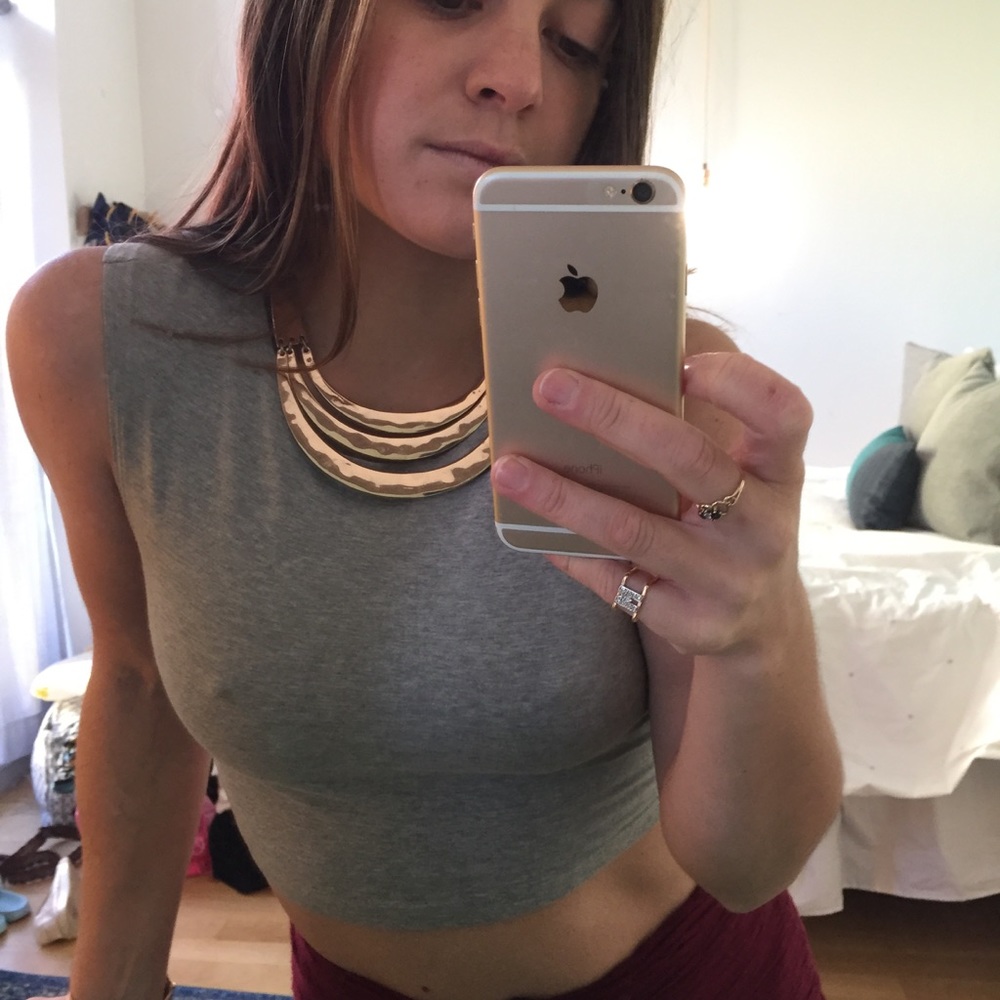 Gold statement necklace