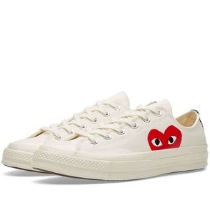 Men’s White CDG PLAY x Converse BNWT