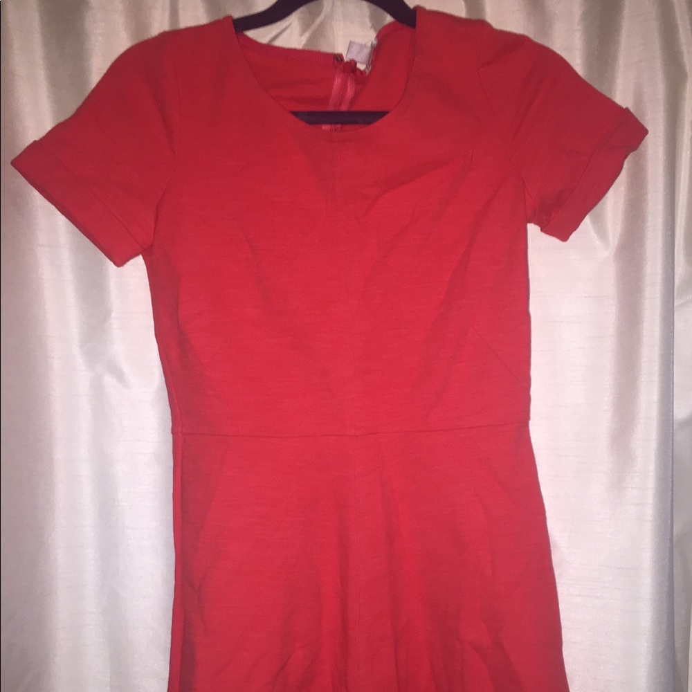 A Line Red J. Crew Dress