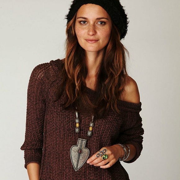 Free People Sweaters - OFFER $5! { Free People } Brown Marled Sweater
