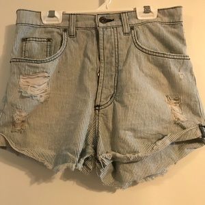 CARMAR denim striped shorts
