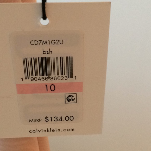 Calvin Klein pale pink blush dress - Picture 3 of 6