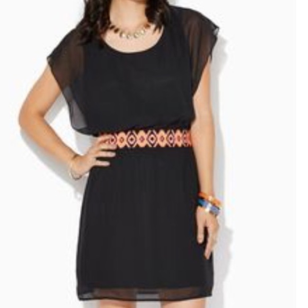 Black chiffon Dress Charming Charlie!