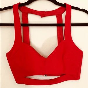 Red crop top