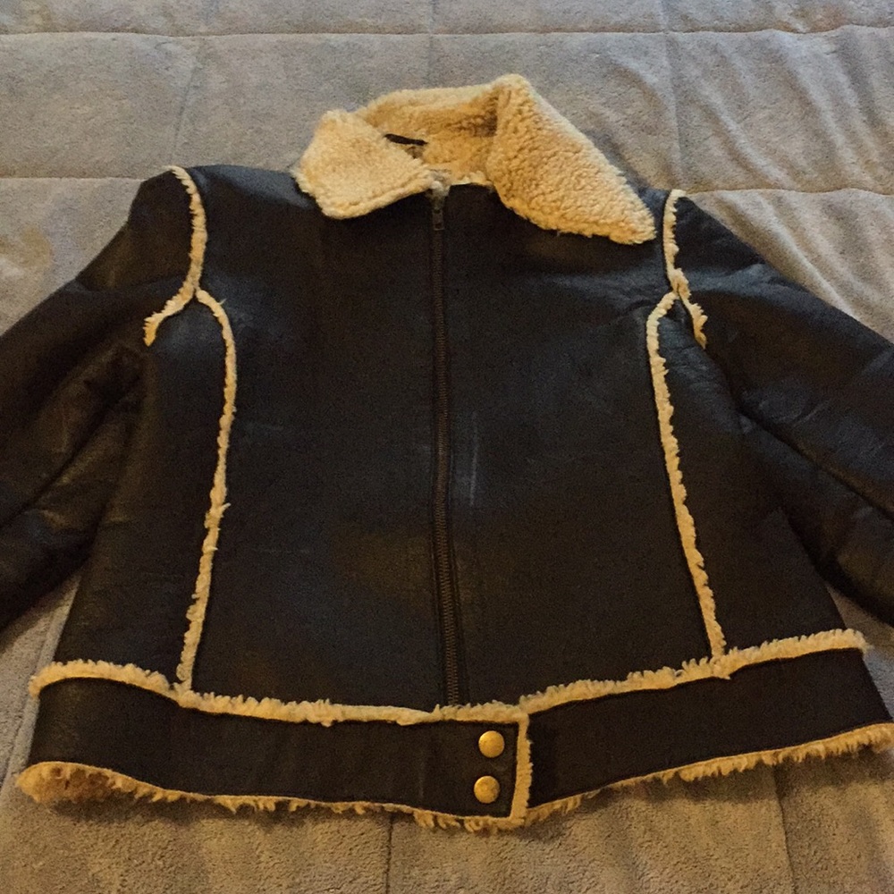 H&M 100% leather jacket