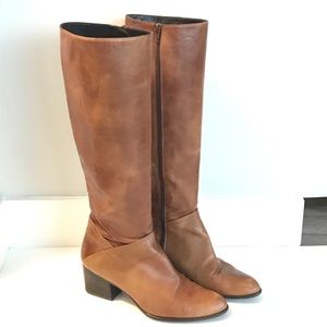 Stuart Weitzman Brown Leather Heeled Boots