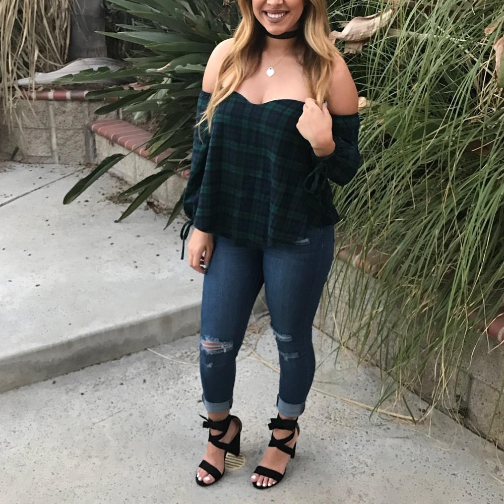 Black Lace Up Chunky Heels - Picture 4 of 5
