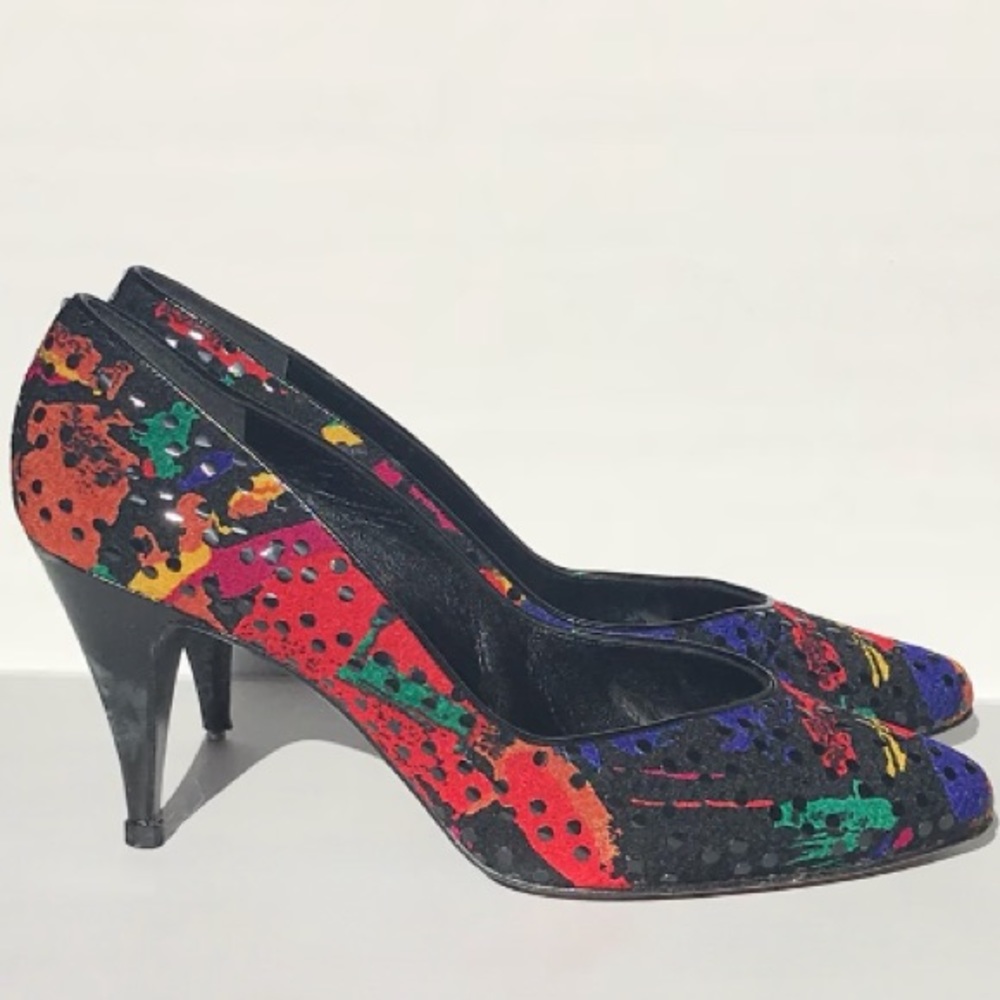 Stuart Weitzman Multi-Colored Sequined Heels