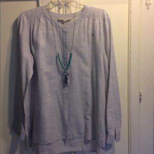 Ann Taylor Dove Grey Tunic Size Med