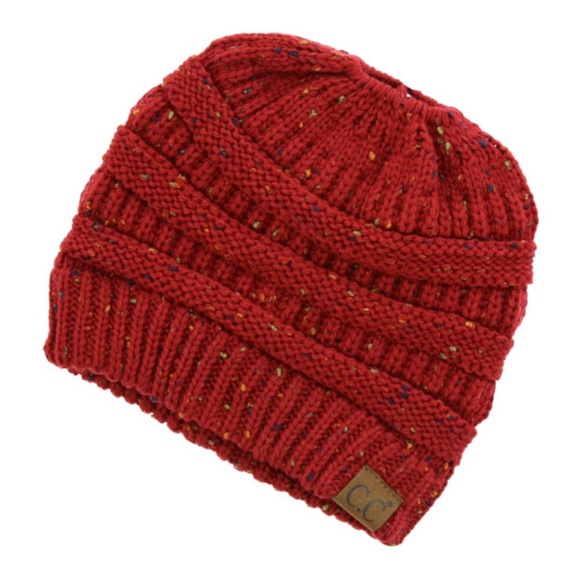 Reserved Sale C.C Messy bun confetti beanies - Picture 2 of 4