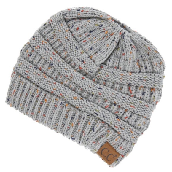 Reserved Sale C.C Messy bun confetti beanies - Picture 3 of 4