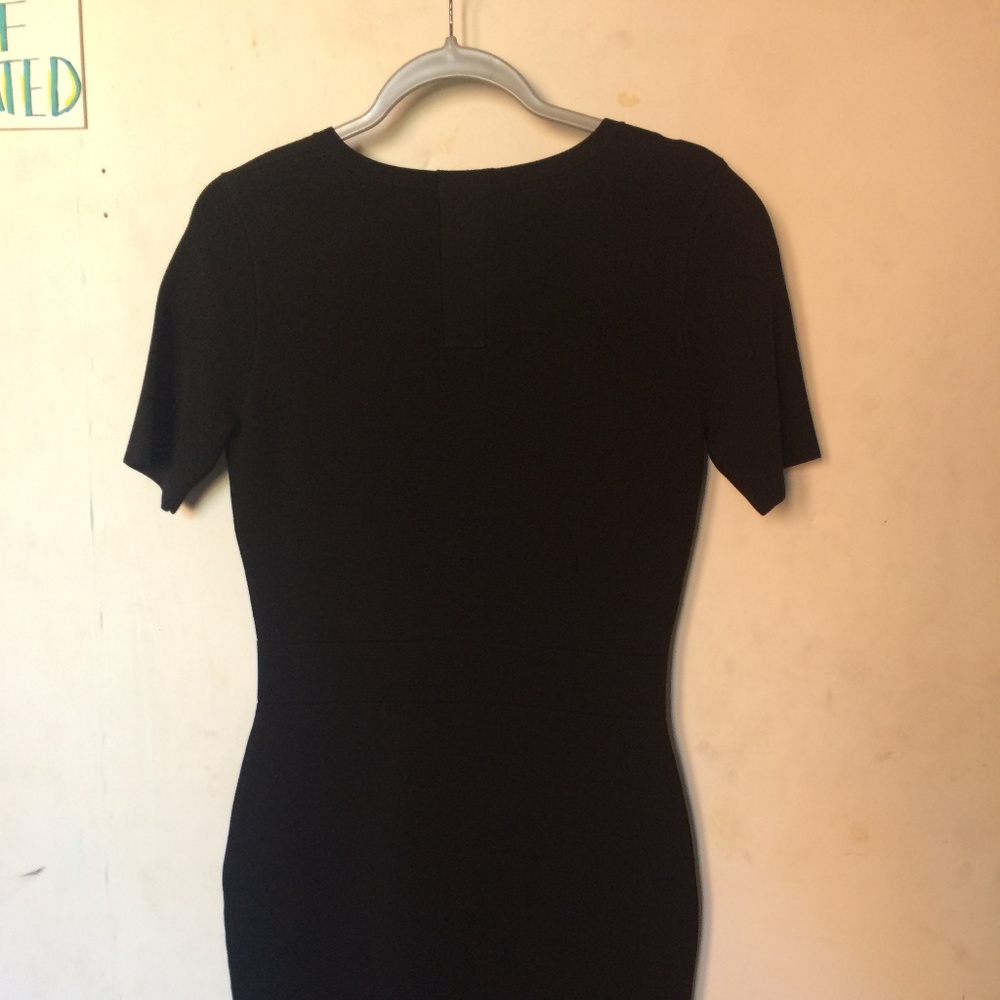 Coast Louie Textured Knitted Black Dress