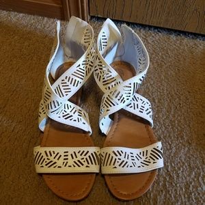 White sandals