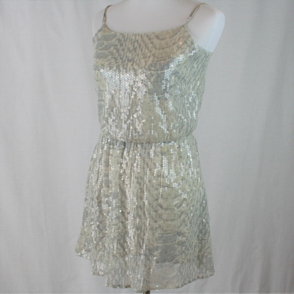 Parker Dresses & Skirts - Parker 100% Silk Sequin Snake Print Mini Dress