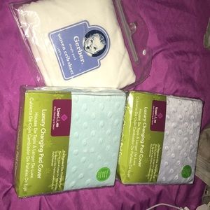 Baby crib sheets and changing pads