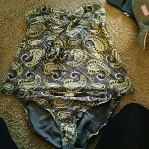 Swimsuit set and top shoes and purses