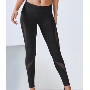 New With Tags Fabletic Mesh Black Leggings