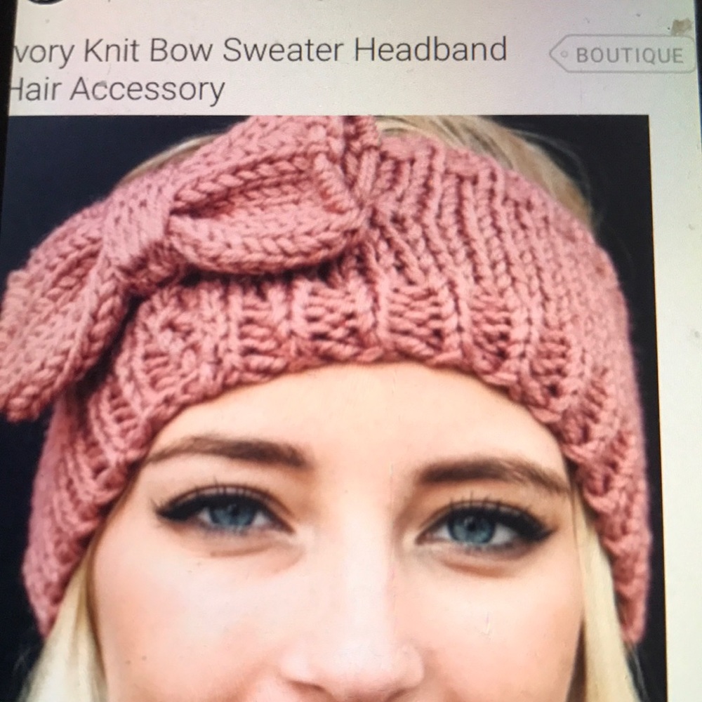 💕🌺ROSE KNITTED BOW HEAD BAND...