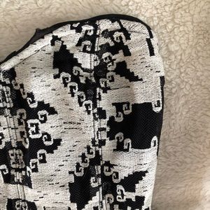 UO Black & White Corset Crop