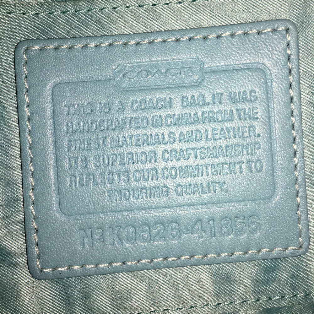 COACH Soho Brown Leather and Gold Canvas Handbag - Picture 6 of 7