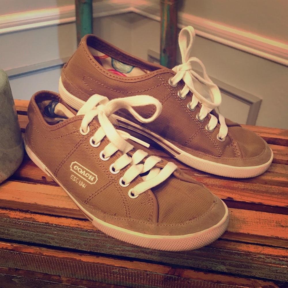 Coach ‘Elen’ Canvas Sneakers | Taupe