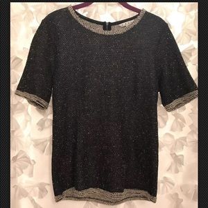 CAbi Womens Medium Short Sleeve Coco Shell Sweater