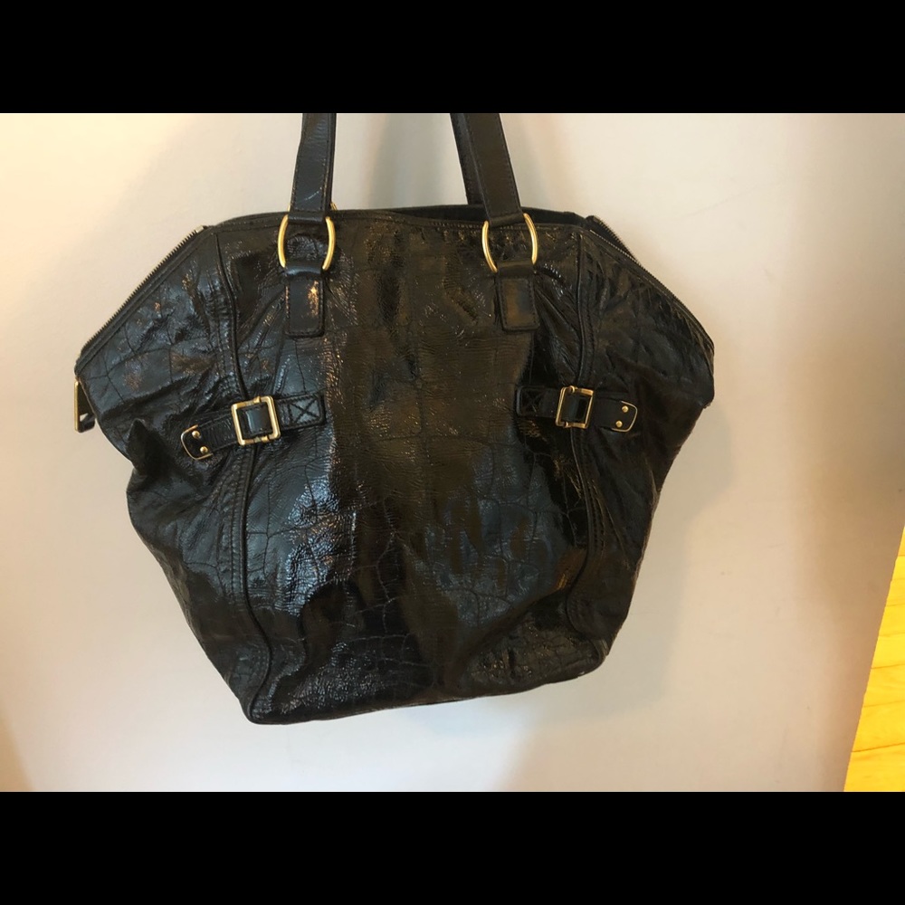 YSL downtown croc-quilted tote bag