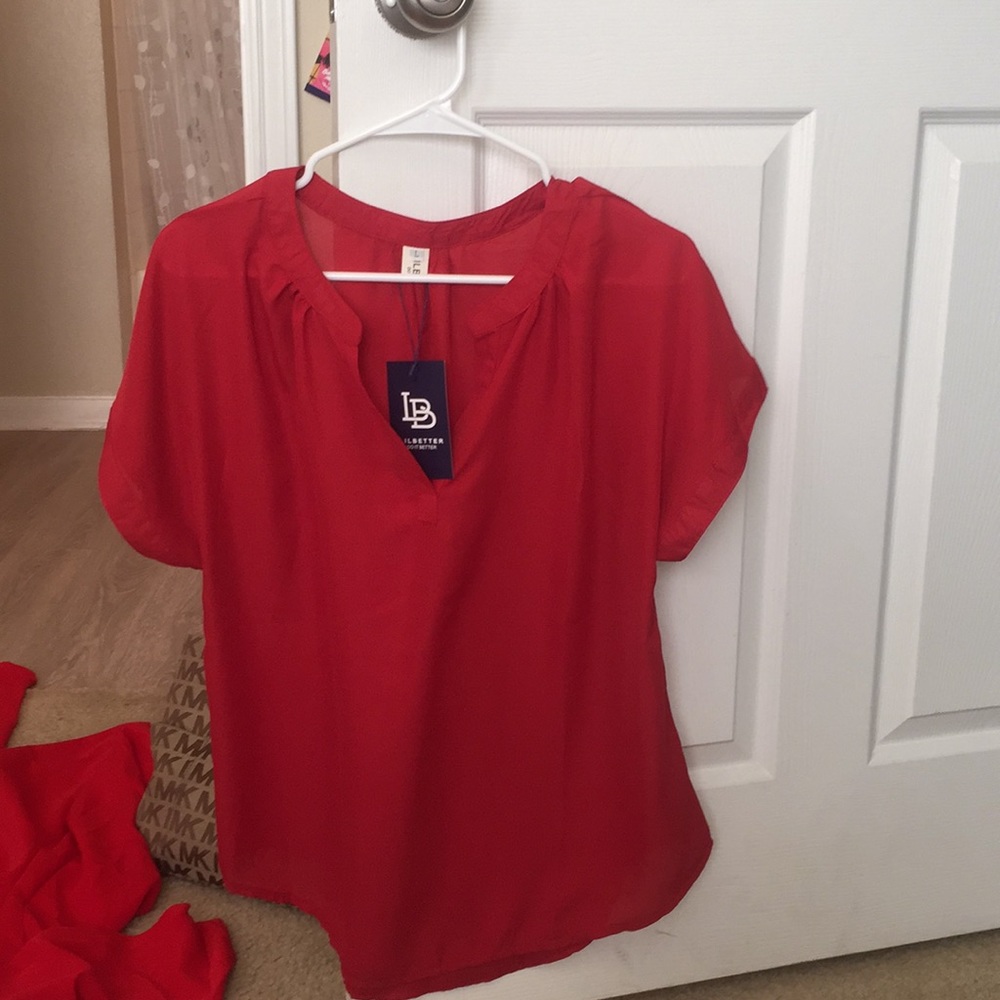 Red blouse