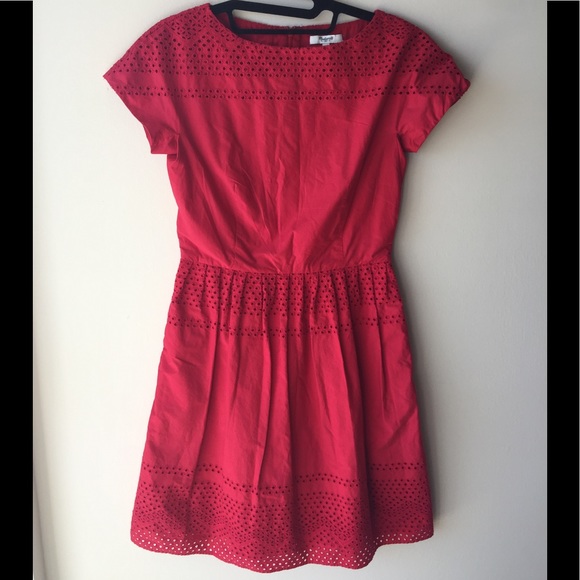 Madewell Dresses & Skirts - Red Eyelet Madewell Dress