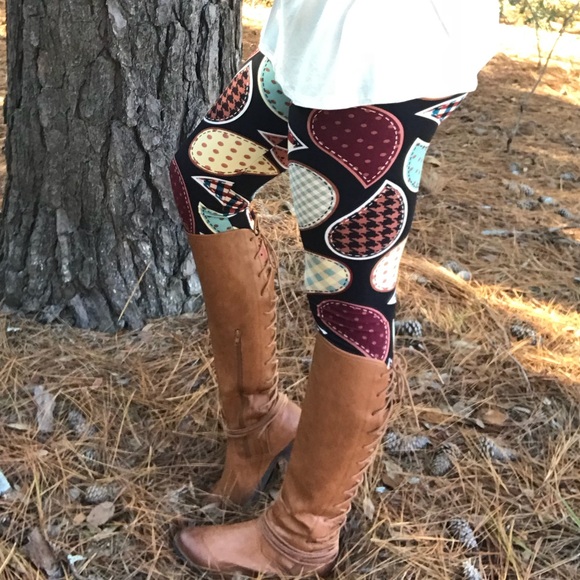 Colorful Patterned Soft Leggings >> - Picture 2 of 3