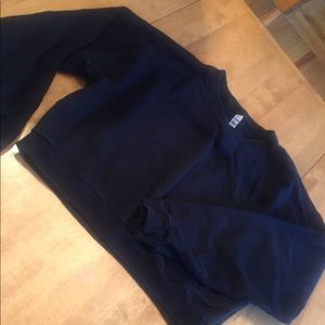 American Apparel black cropped sweatshirt fleece