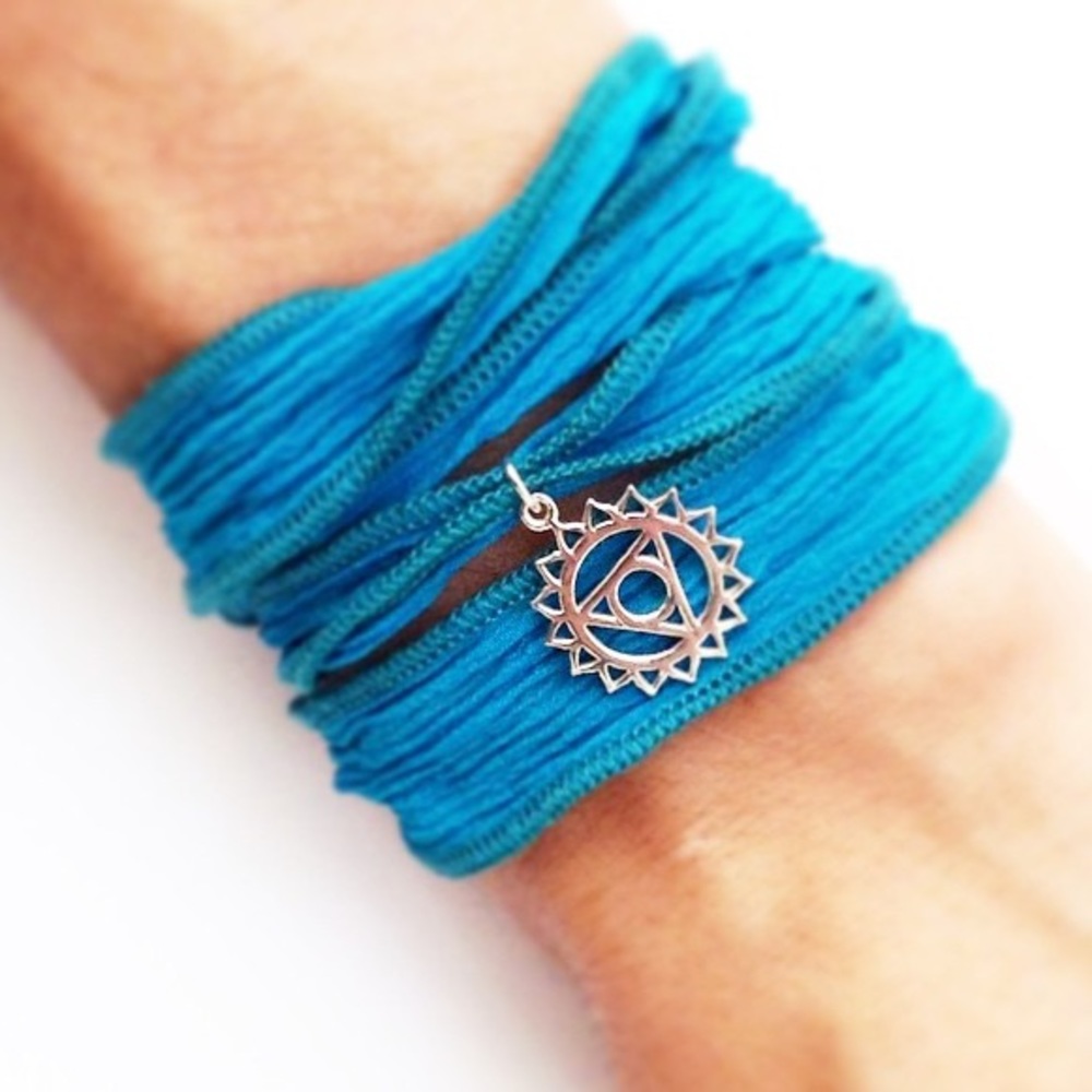 Silver chakra wrap bracelet!