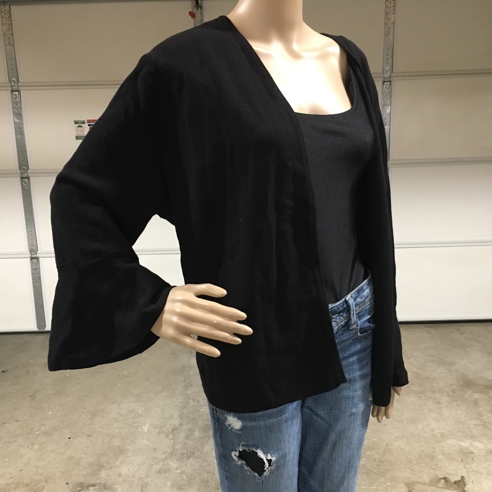 ALFANI black knit open front cardigan plus size 3X