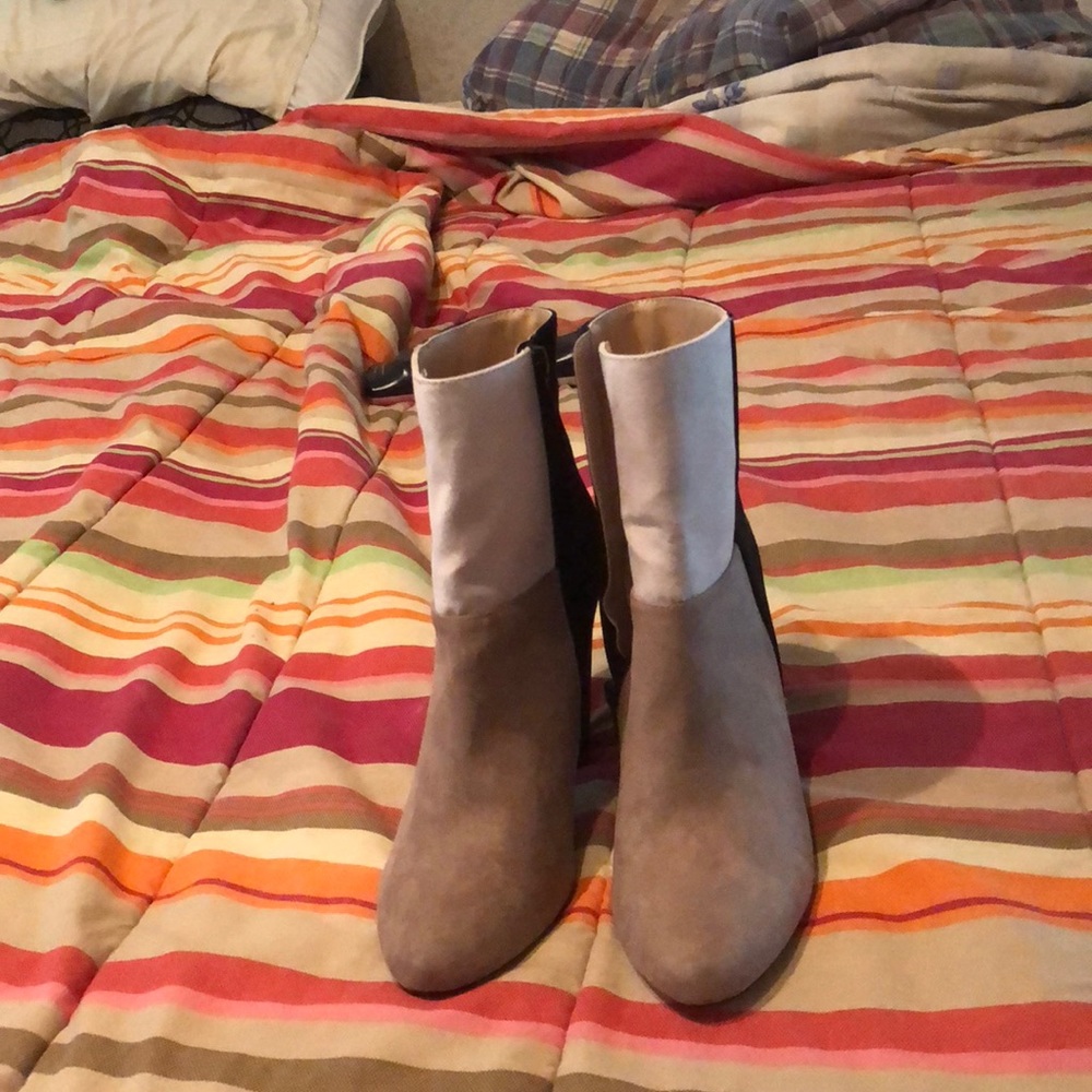 Suede six inch heal boots. Brand new