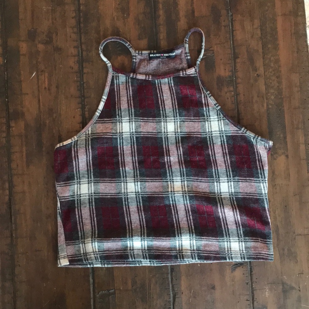 Brandy Melville Plaid crop top