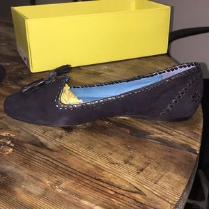 Jack Rogers Black Suede Flats