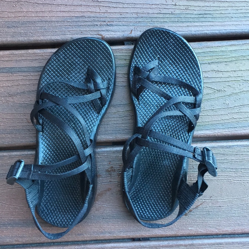 Black double strap chacos