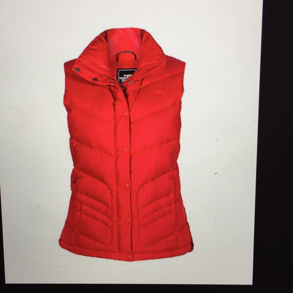 Red north face vest XS lightly worn!