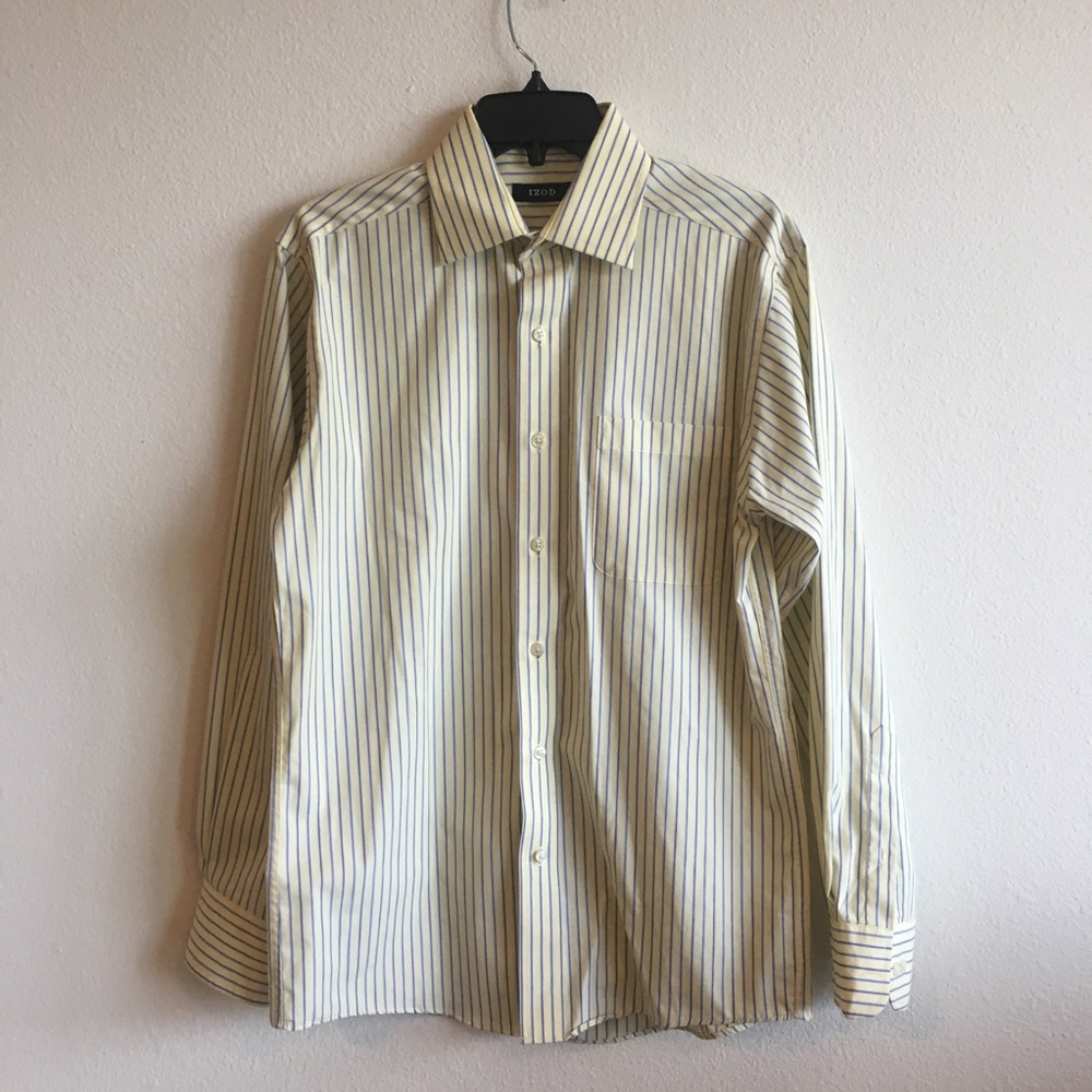 Yellow & Blue Striped Button Down