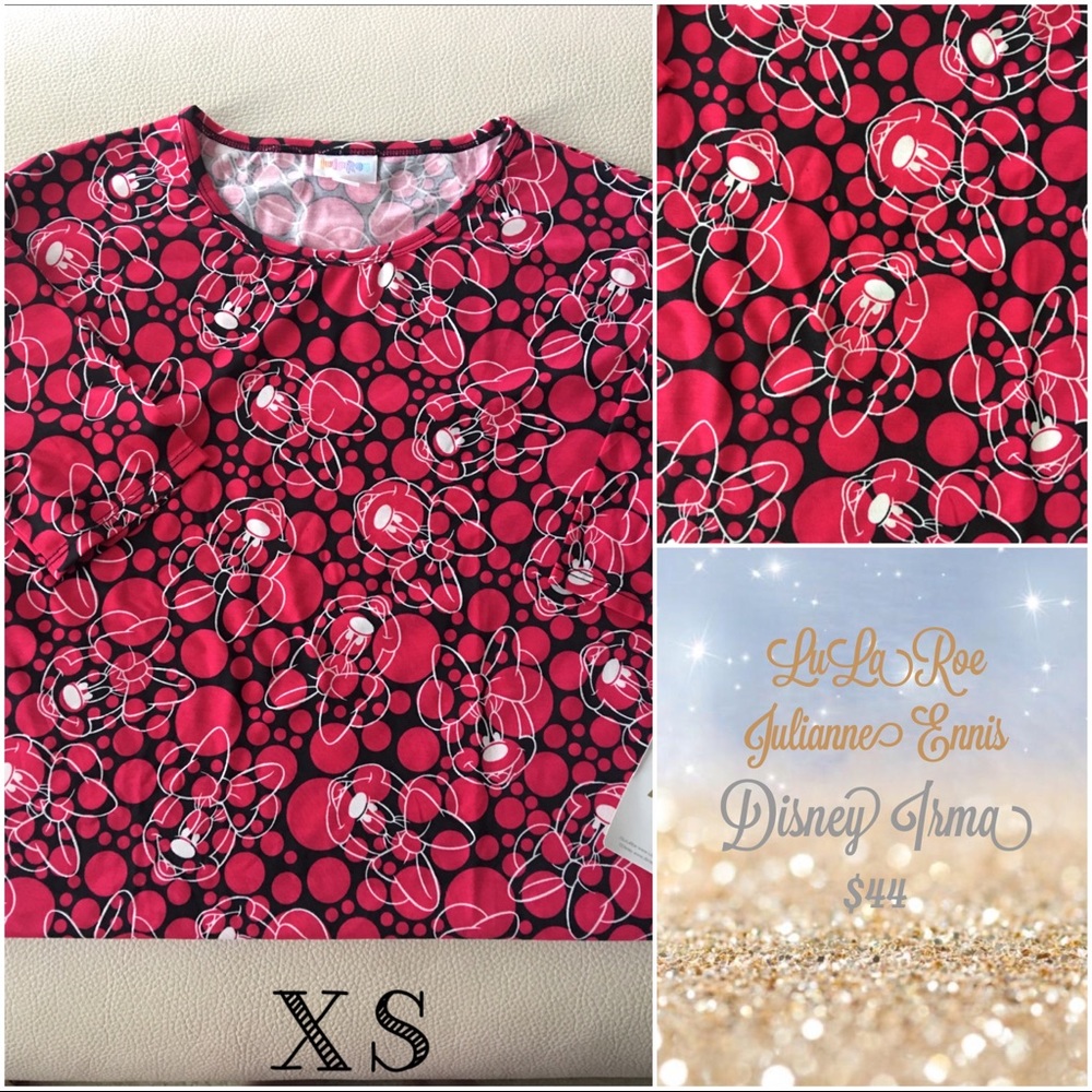 BNWT LULAROE DISNEY IRMA MINNIE MOUSE PRINT