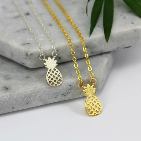 18K Gold Plated Necklace Pineapple Charms BOGO! - Picture 4 of 8