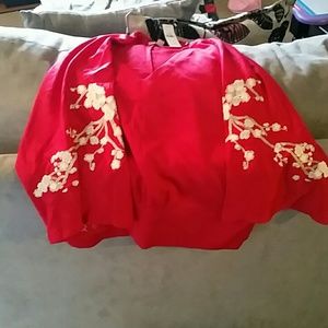 Jumpsuit and kimono top