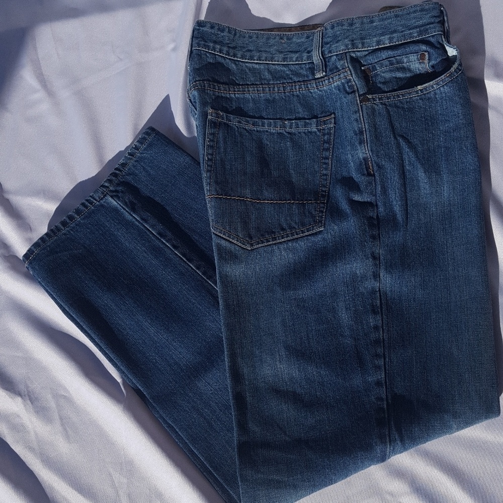 Mens Plugg Jeans 32 x 30L Straight Leg Loose
