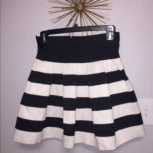 Black and White Flare Skirt